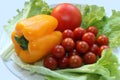 Paprika ,tomatoes and lettuce Royalty Free Stock Photo