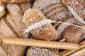 Fresh fragrant bread on the table. Food concept Royalty Free Stock Photo