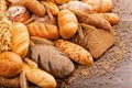 Fresh fragrant bread on the table