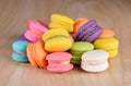 Fresh french colourful macaroons