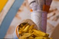 Fresh French fries, deep fried Homemade Baked potato chips