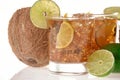 Fresh Fresh cocktail with cola drink and lime fruit Royalty Free Stock Photo