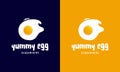 Fresh Fried Egg Logo template designs, Yummy egg logo vector illustration