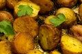 Fresh fried potatoes the frying pan Royalty Free Stock Photo