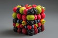 fresh frozen fruit berry cube Royalty Free Stock Photo