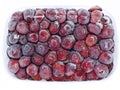 Fresh frozen fruits red plum Royalty Free Stock Photo
