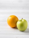 Fresh fruit Apple orange on the table Diet Royalty Free Stock Photo