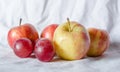 Fresh fruit apples and grapes Royalty Free Stock Photo