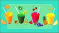 Fresh fruit drinks, fruit and vegetable smoothies, freshes and a tasty treat for your health