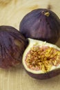 Fresh fruit fig half lies Royalty Free Stock Photo