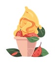 Fresh fruit ice cream, meal for summer Royalty Free Stock Photo