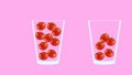 Fresh fruit juice conveyor animation