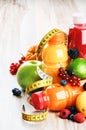 Fresh fruit juices Royalty Free Stock Photo