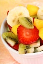 Fresh fruit salad close-up