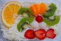 fresh fruit salad fill with cheese