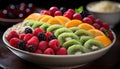 Fresh fruit salad a healthy, colorful, and refreshing summer snack generated by AI Royalty Free Stock Photo