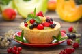 Fresh fruit salad in the melon Royalty Free Stock Photo