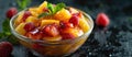 Fresh fruit salad with mint Royalty Free Stock Photo