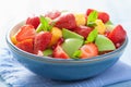 Fresh fruit salad with strawberry, apple, nectarine, pomegranate