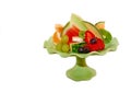 Fresh fruit selection on plate Royalty Free Stock Photo