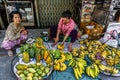 Fresh fruit in the shop, Xom Chieu Market, Saigon, South of Vietnam Royalty Free Stock Photo