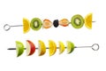Fresh fruit on a skewer Royalty Free Stock Photo