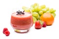 Fresh fruit smoothies with ingredients Royalty Free Stock Photo