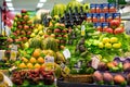 Fresh Fruit Stand at Municipal Market in Sao Paulo, Brazil