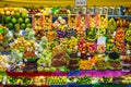 Fresh Fruit Stand at Municipal Market in Sao Paulo, Brazil Royalty Free Stock Photo