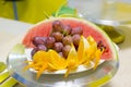 Fresh fruit tray Royalty Free Stock Photo