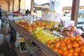 Fresh fruit and vagetables at the flea market