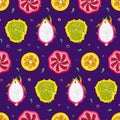 Fresh Fruit Vector Seamless Pattern