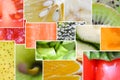 Fresh fruit and vegetable rainbow macro or close up Royalty Free Stock Photo