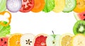 Fresh fruit and vegetable slices Royalty Free Stock Photo