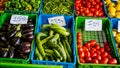 Fresh fruit and vegetables on the market Royalty Free Stock Photo