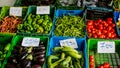 Fresh fruit and vegetables on the market Royalty Free Stock Photo