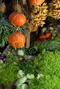 Fresh fruit and vegetables traditional market Royalty Free Stock Photo