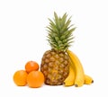 Fresh fruit on a white background closeup Royalty Free Stock Photo