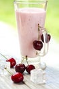 Fresh fruit yogurt with Cherry Royalty Free Stock Photo