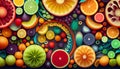 Fresh fruits. Assorted fruits colorful, clean eating, Fruit background Royalty Free Stock Photo