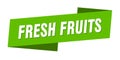 fresh fruits banner template. fresh fruits ribbon label.
