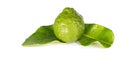 Fresh fruits bergamot with leaf isolate white background copy space Royalty Free Stock Photo