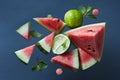 Fresh fruits on black Royalty Free Stock Photo