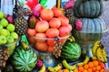 Fresh fruits and citruses on display in Antalya, Turkey Royalty Free Stock Photo