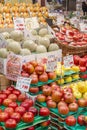 Fresh fruits in a greengrocery Royalty Free Stock Photo