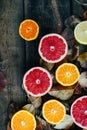 Fresh fruits. Mixed fruits background. Healthy eating, dieting. Background of healthy fresh fruits. Fruit salad - diet, healthy br Royalty Free Stock Photo