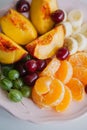 Fresh fruits on the plate
