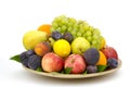 Fresh fruits on a plate Royalty Free Stock Photo