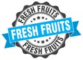 fresh fruits seal. stamp Royalty Free Stock Photo