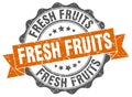 fresh fruits seal. stamp Royalty Free Stock Photo